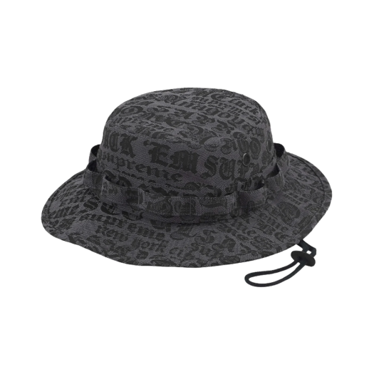 Supreme Cities Jacquard Boonie Black - 25SS