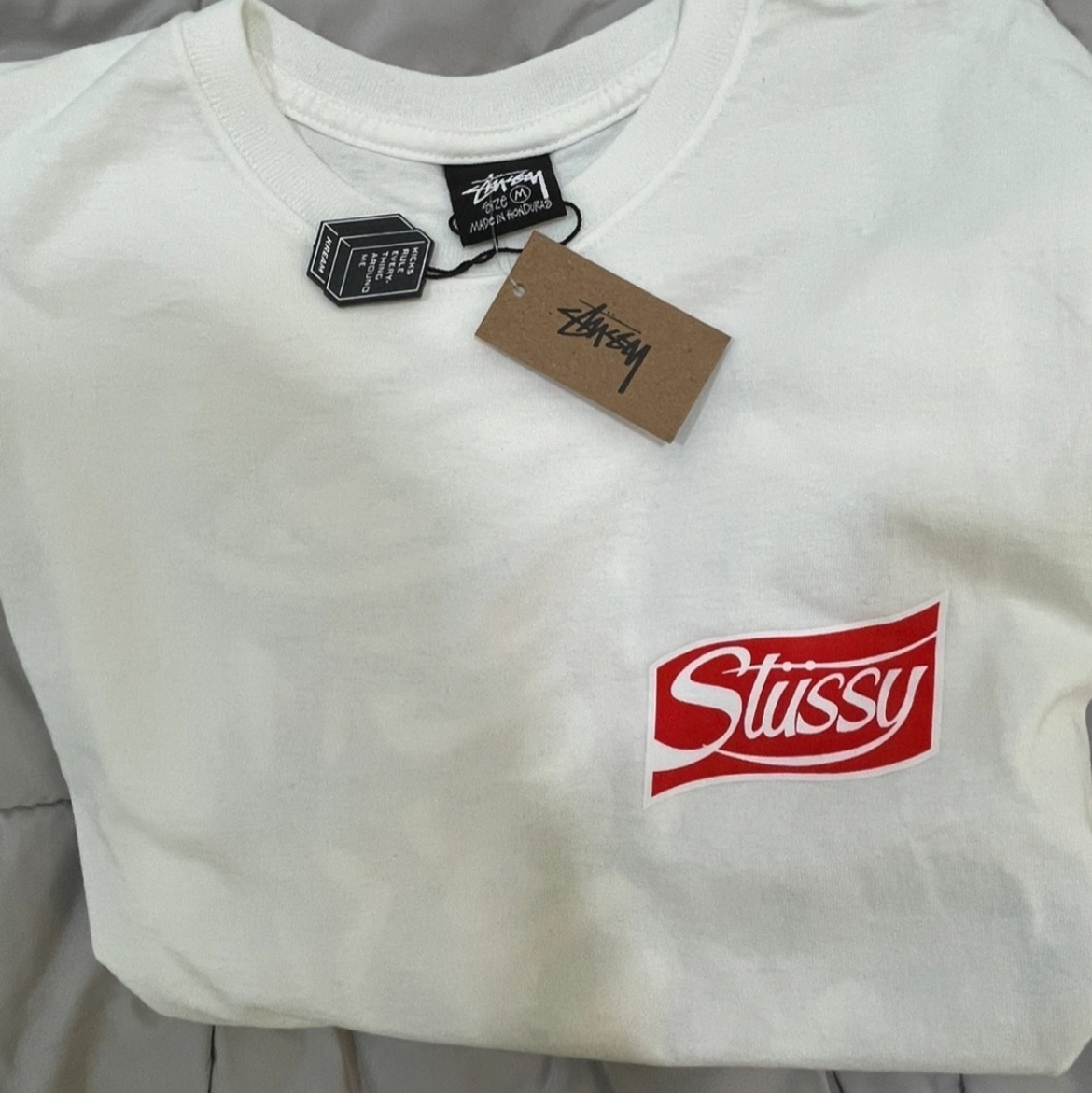 Stussy Soda Can T-Shirt White 착용 스타일