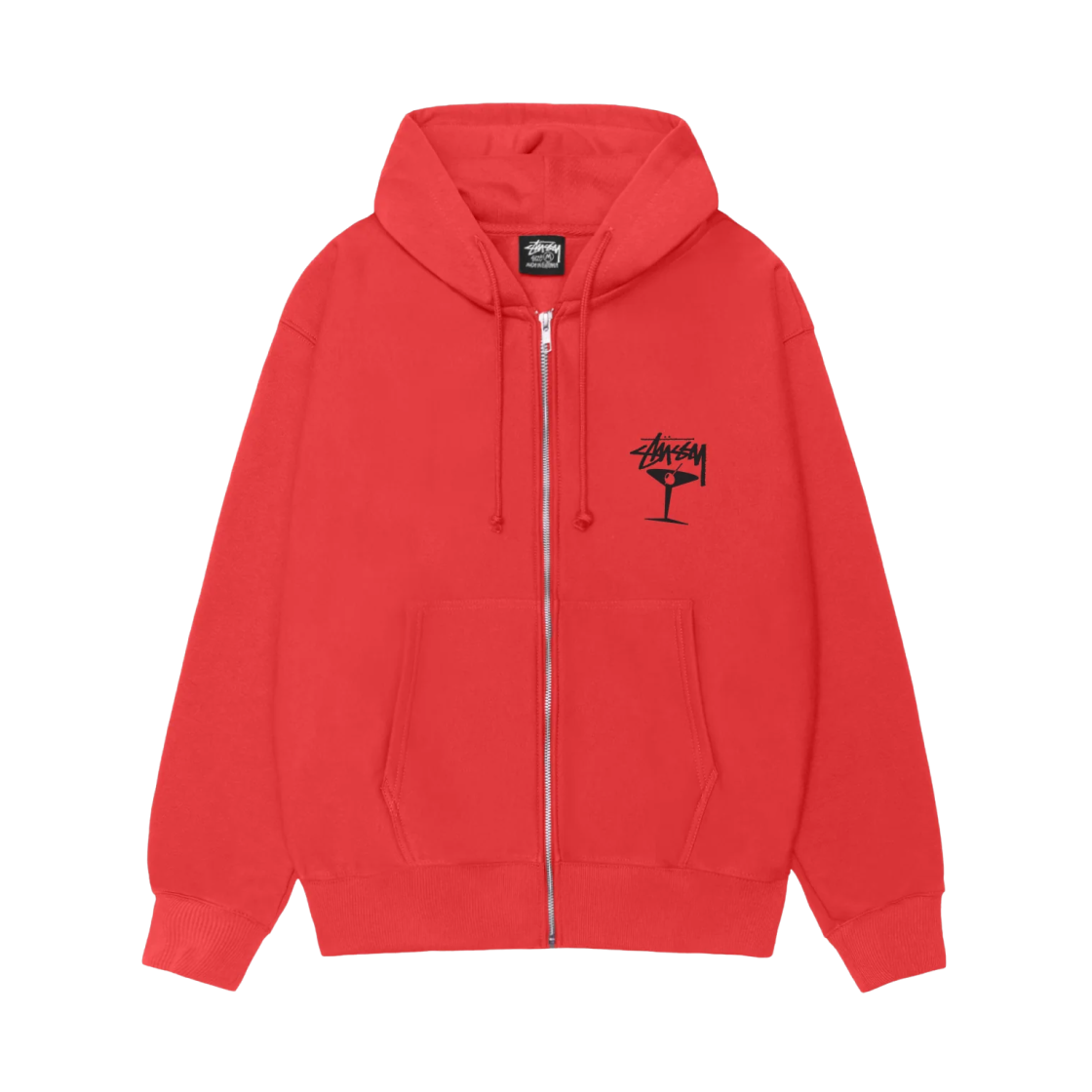 스투시 마티니 집 후디 카옌(Stussy Martini Zip Hoodie Cayenne) - 2