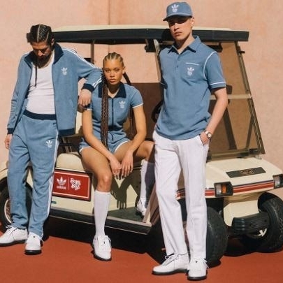 Adidas Golf Bogey Boys Golf Track Pants Altered Blue - KR Sizing 착용 스타일 - 1