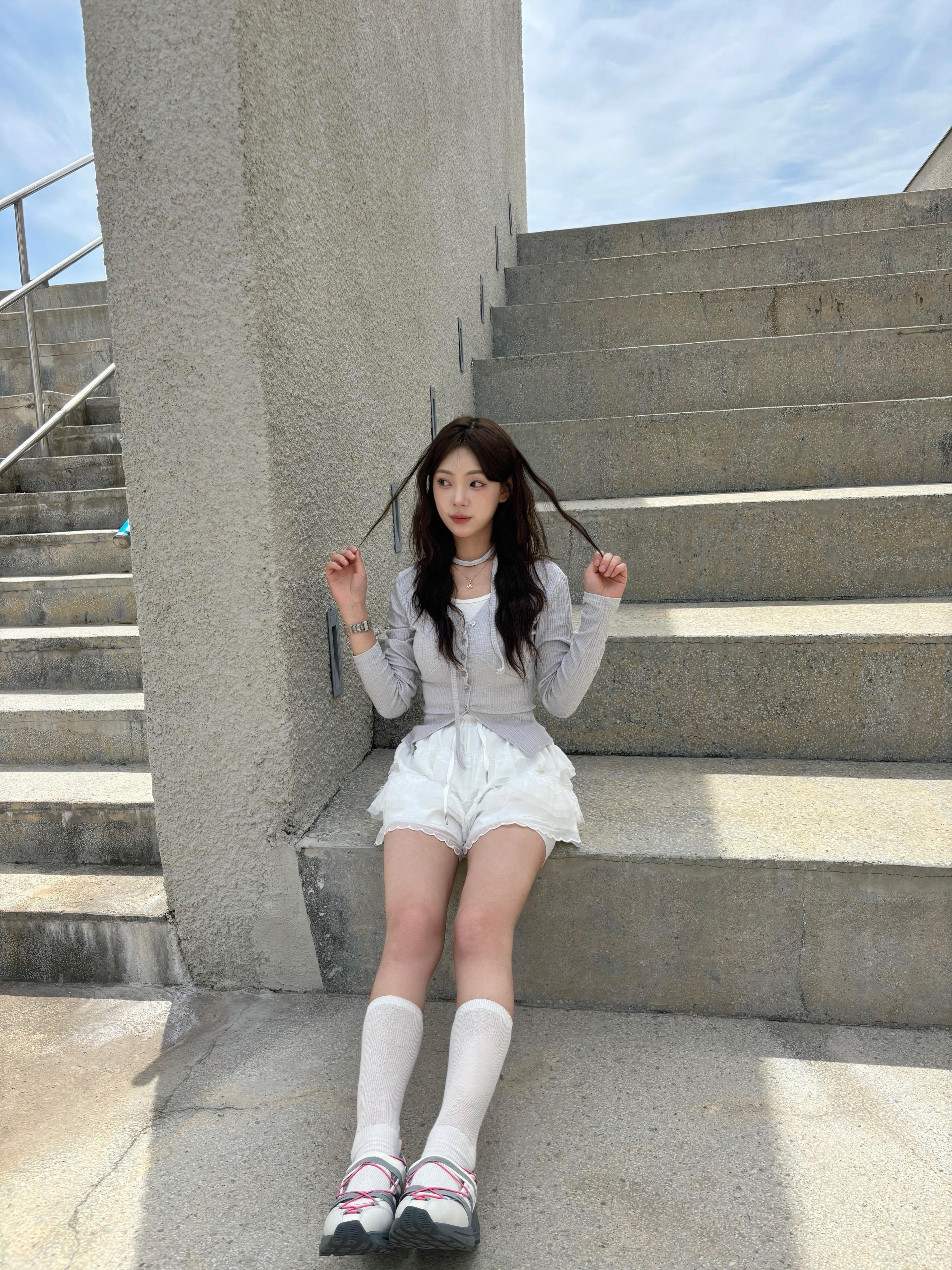 le coq sportif Reto Mary Jane Ivory 착용 스타일 - 4