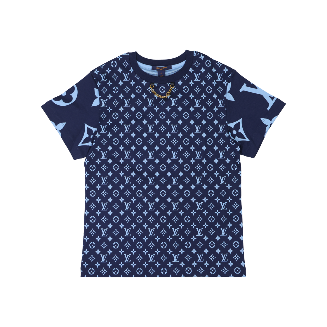 ITQN4N292JQ5 LOUIS VUITTON Mixed Monogram T-Shirt in Marine Blue