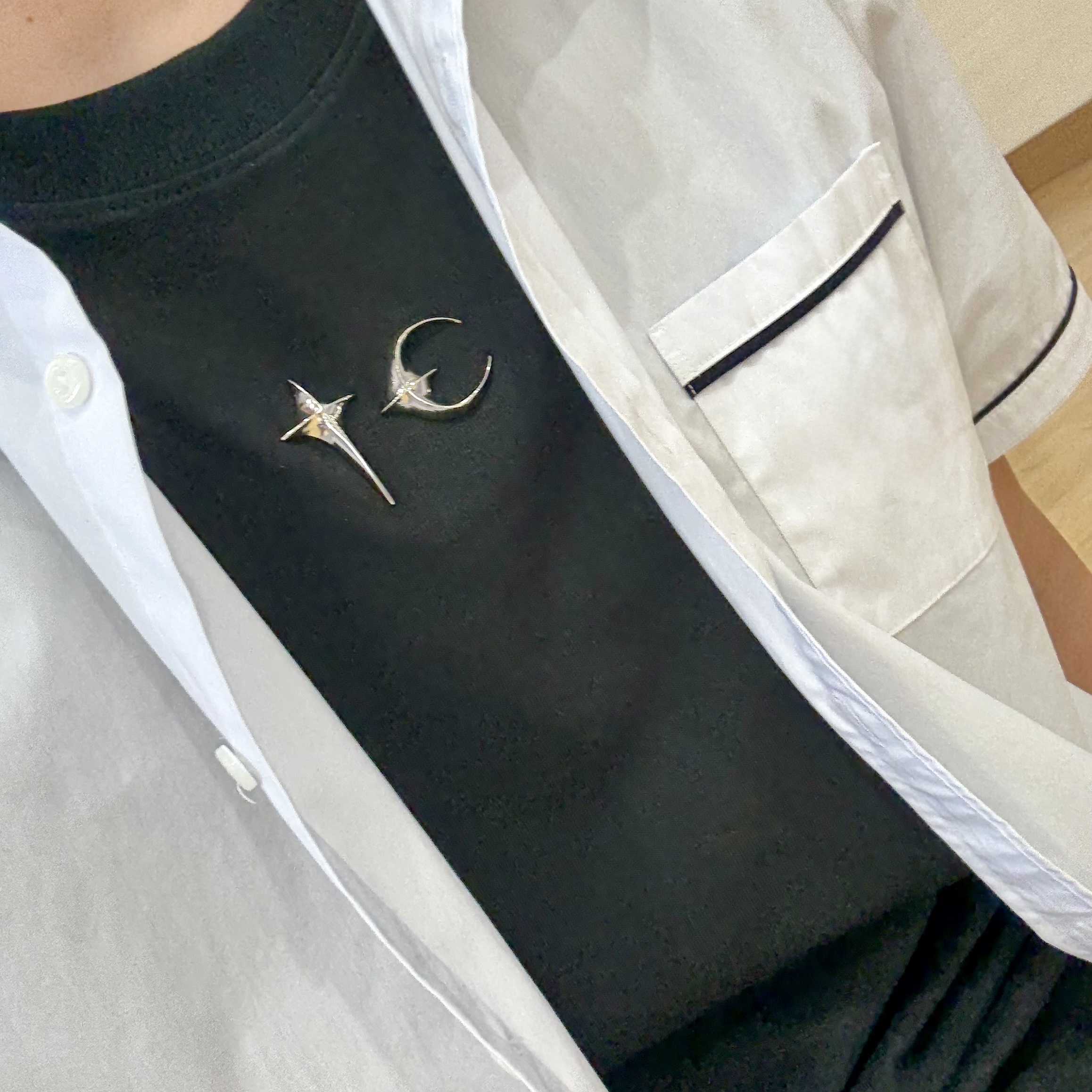 Thug Club Back T-Shirt Slim Black 착용 스타일
