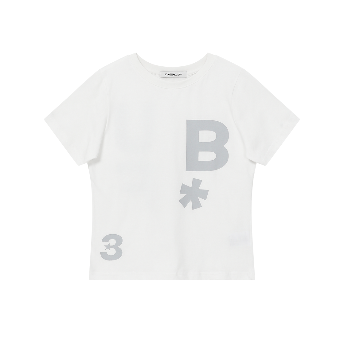 BT25SS-WWHT8 BAUF B logo slim fit t-shirt white