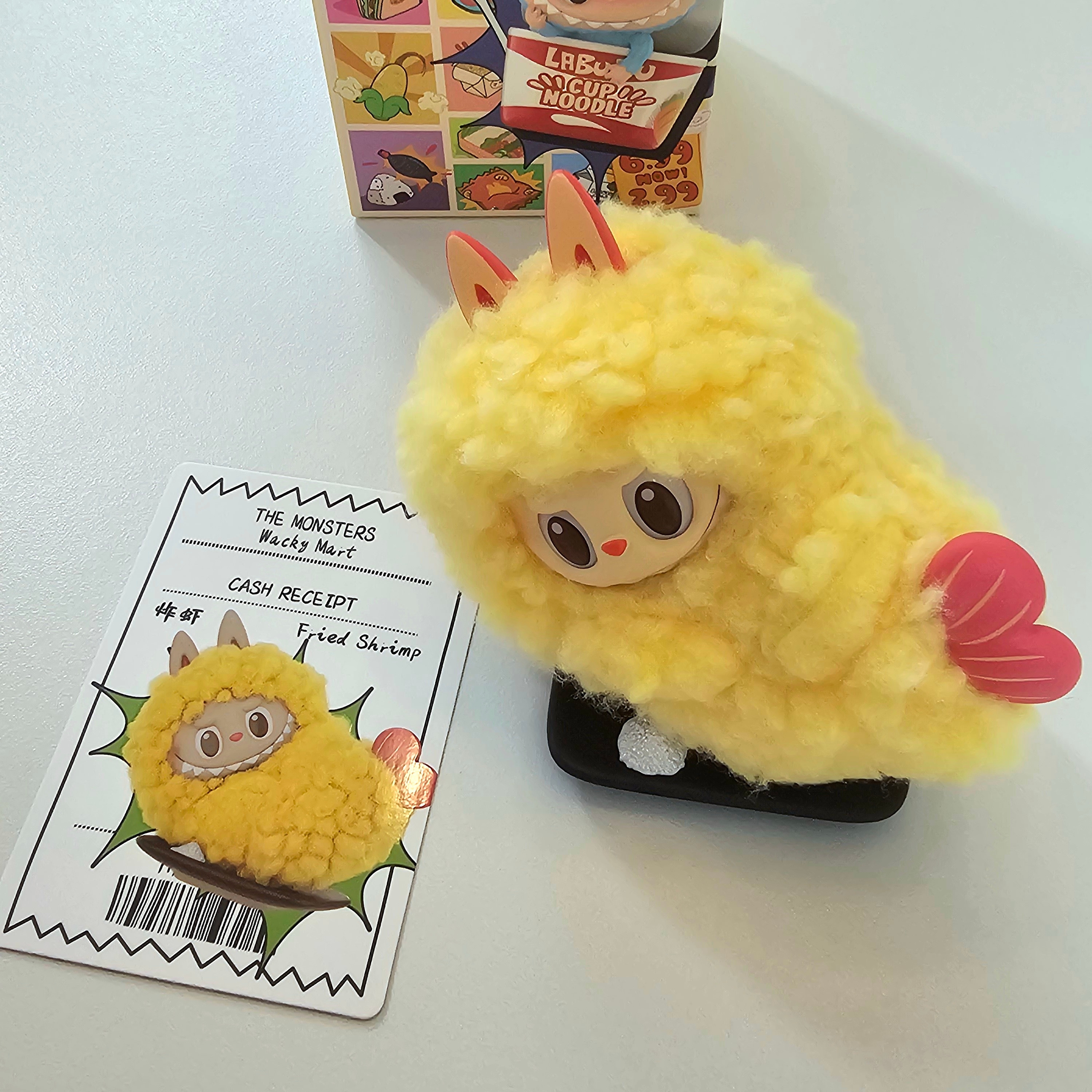 Pop Mart Labubu The Monsters Wacky Mart Series Figures Fried Shrimp (Opened Case) 착용 스타일