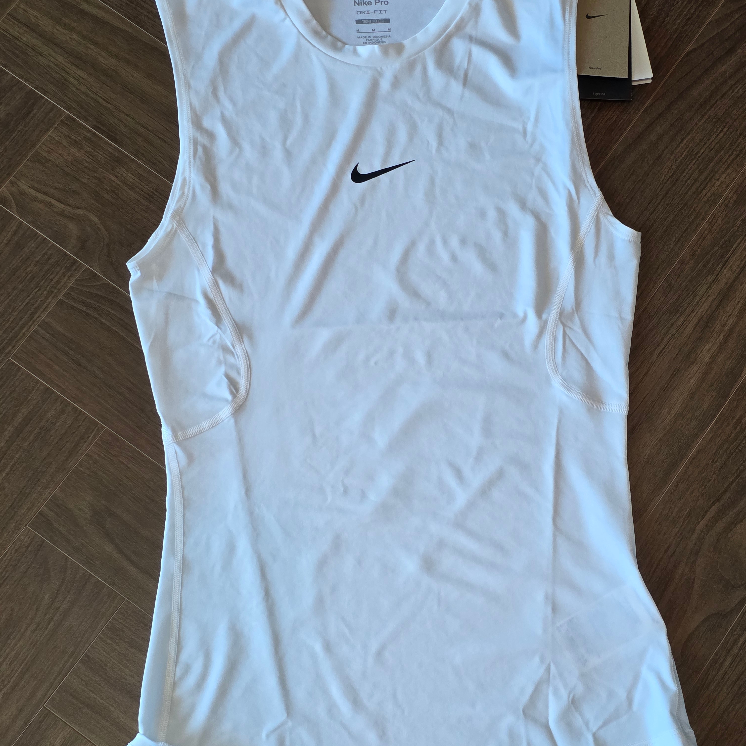 Nike Pro Dri-Fit Tight Fitness Top White Black - Asia 착용 스타일