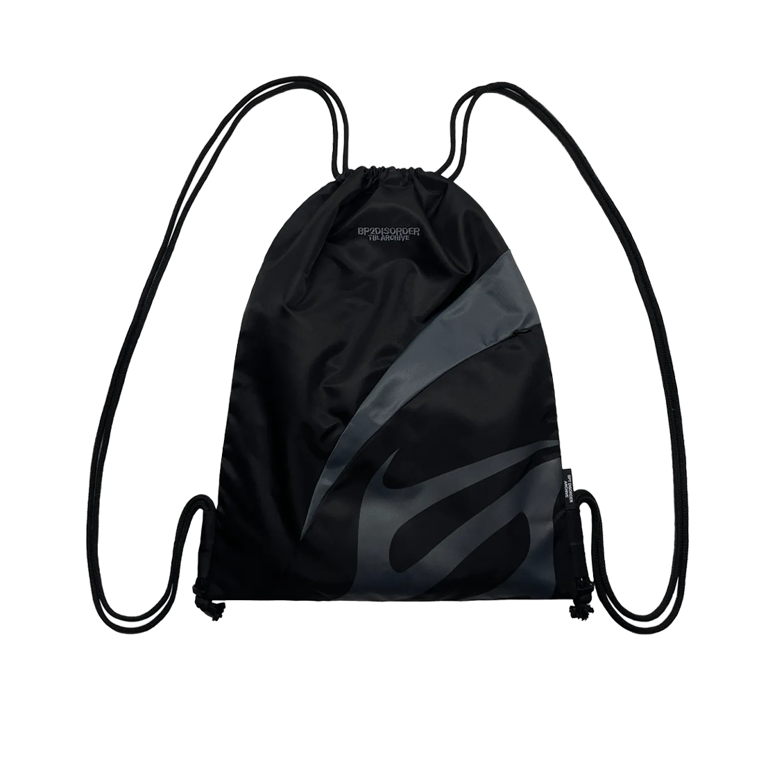 25SSS0601 BP2DISORDER Big Symbol Logo Gymsack Black