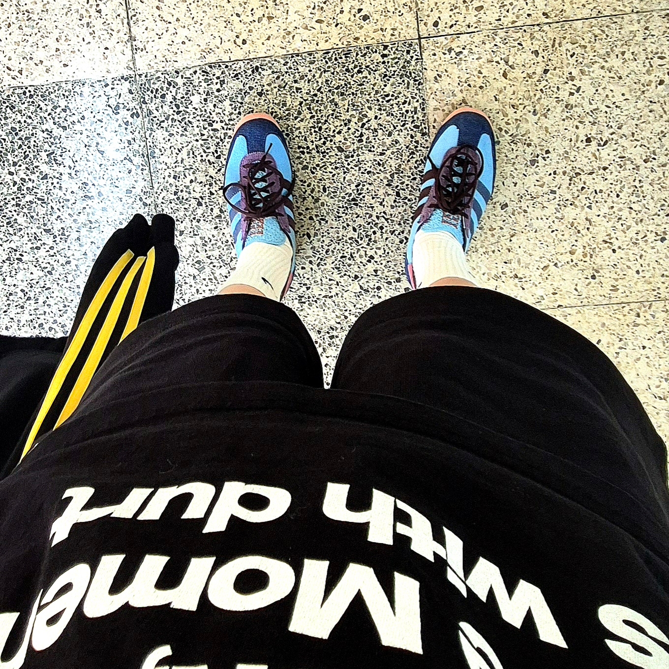 (W) Adidas x Kseniaschnaider SL 72 OG Blue Supplier Colour 착용 스타일