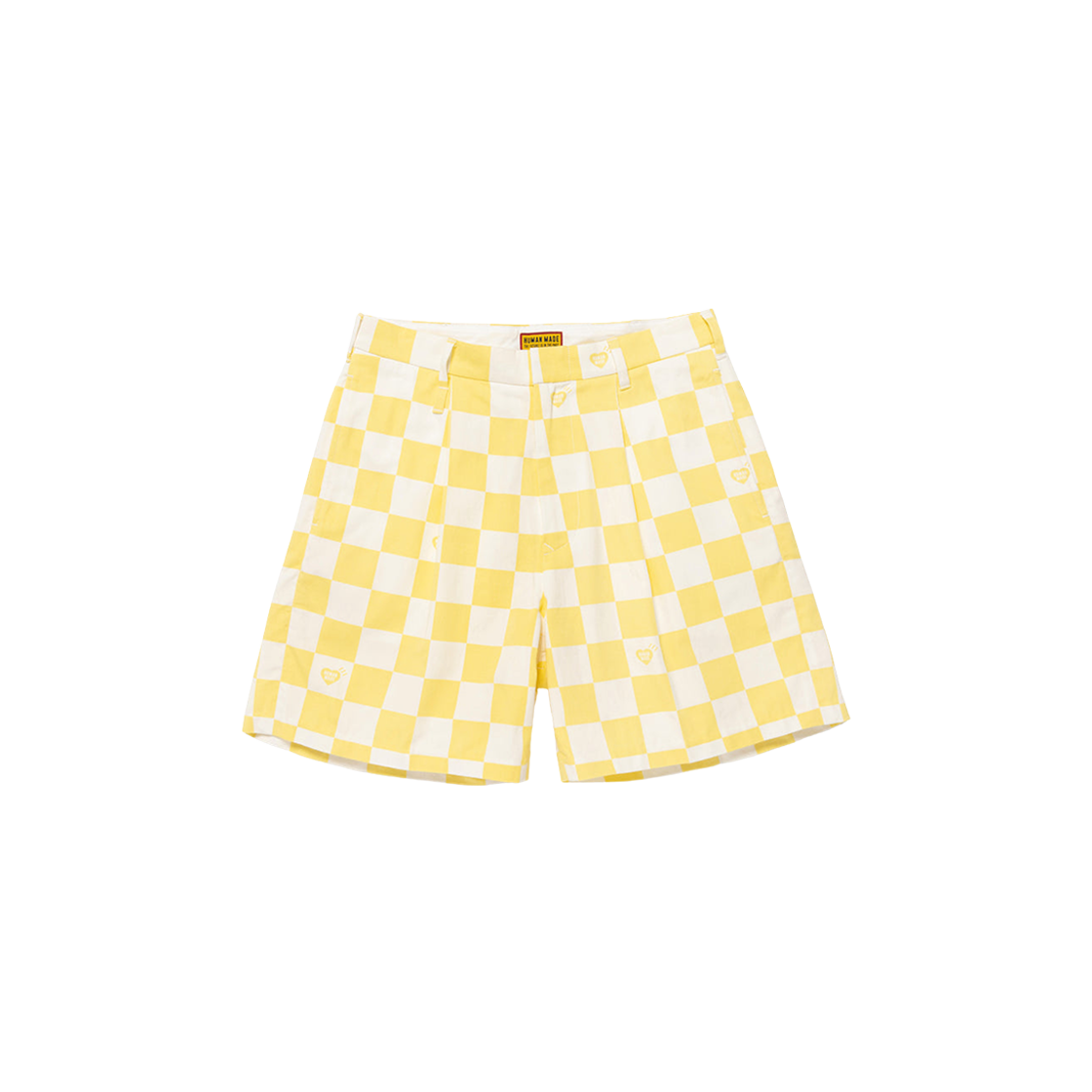 HM29PT020 Human Made Plaid Shorts Yellow