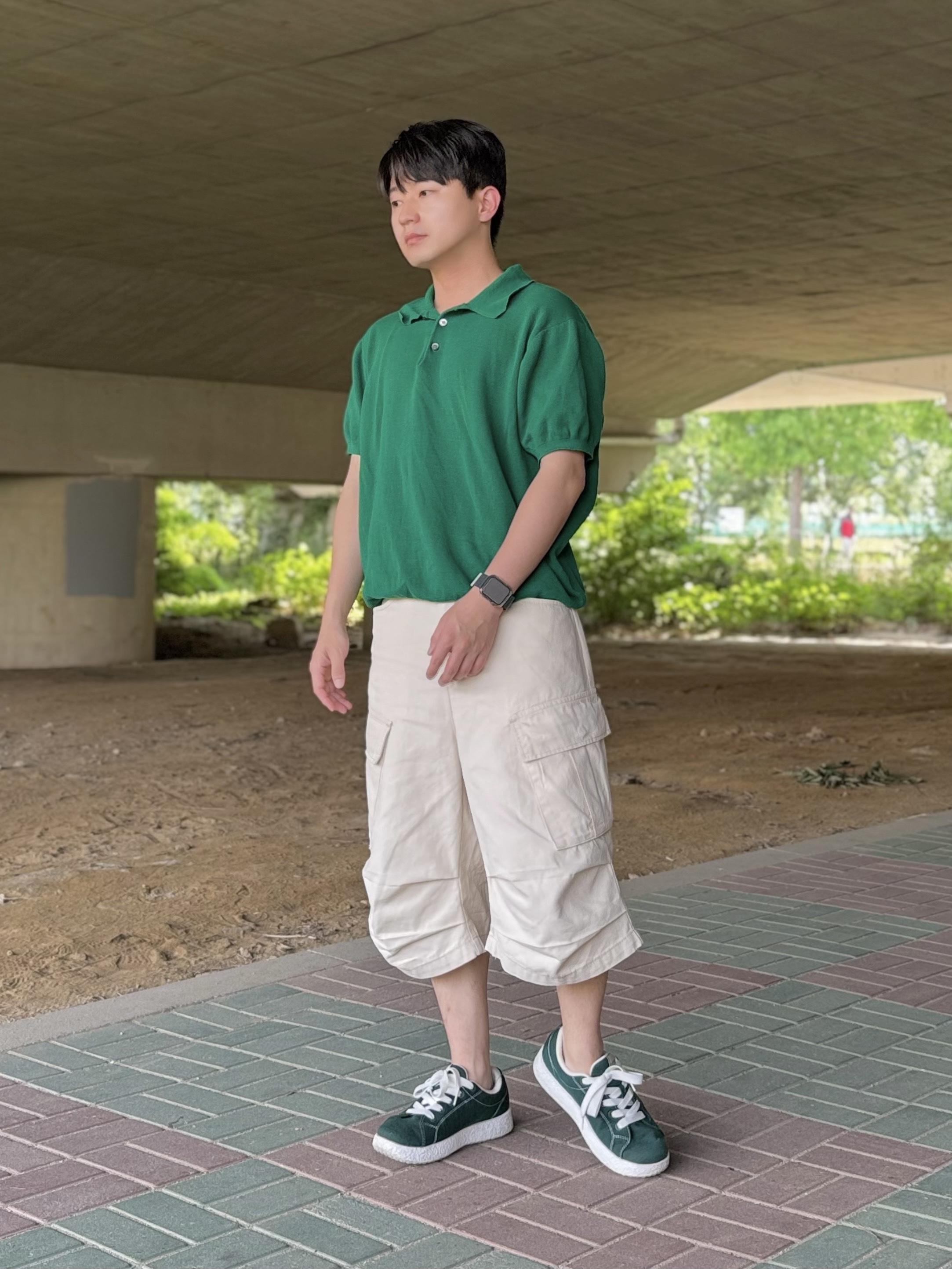 [6% 적립] LeMouton Buddy Darkgreen 착용 스타일 - 2