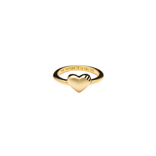 Human Made Heart Silver Ring Gold