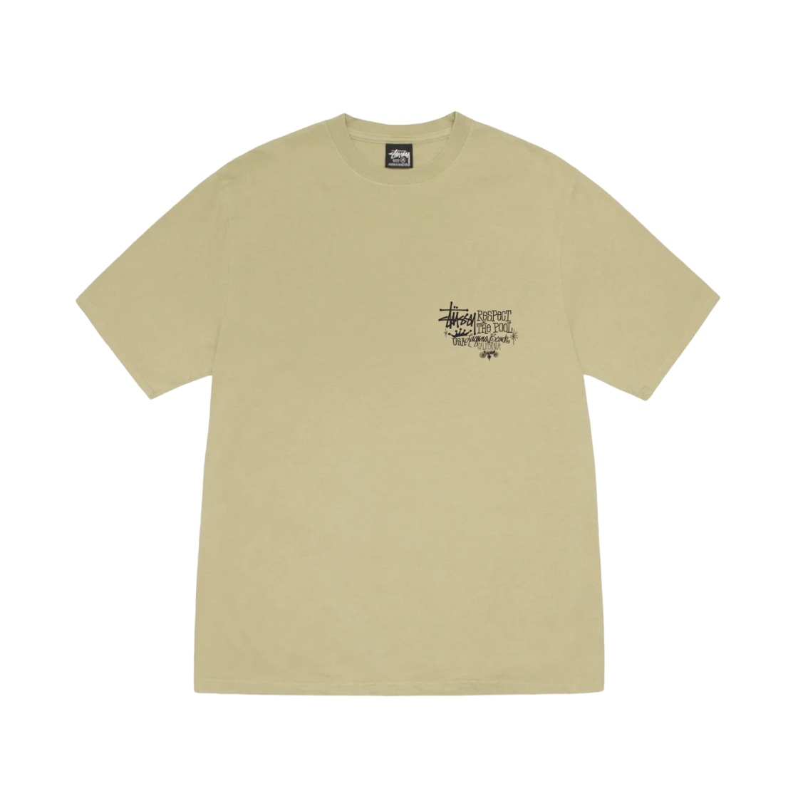 스투시 리스펙트 더 풀 티셔츠 피그먼트 다이드 엘름(Stussy Respect The Pool T-Shirt Pigment Dyed Elm) - 2