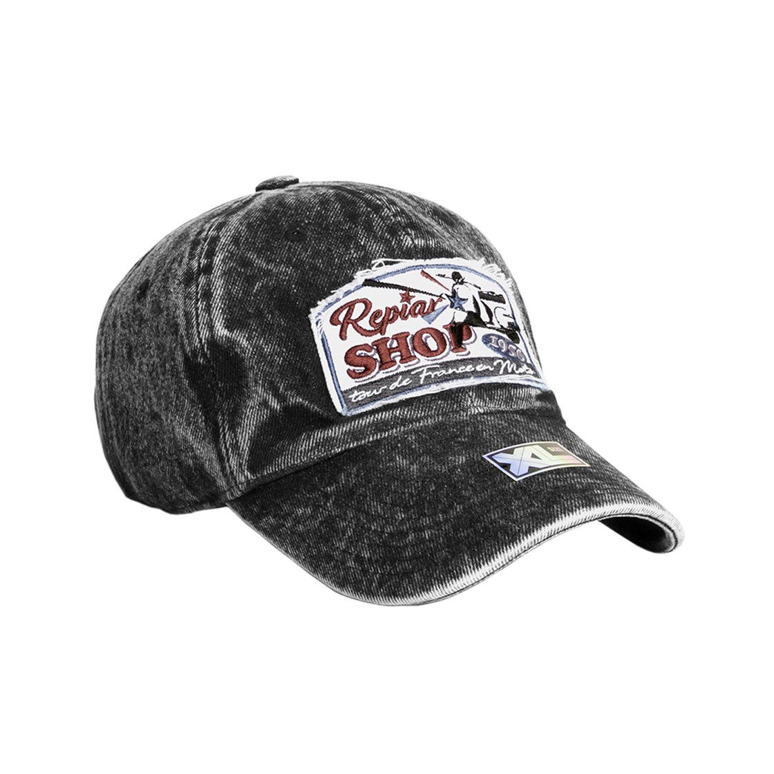 XL092 PLATEAU Big Size Ballcap XL RS Denim Cap Black - 대표 이미지 #1