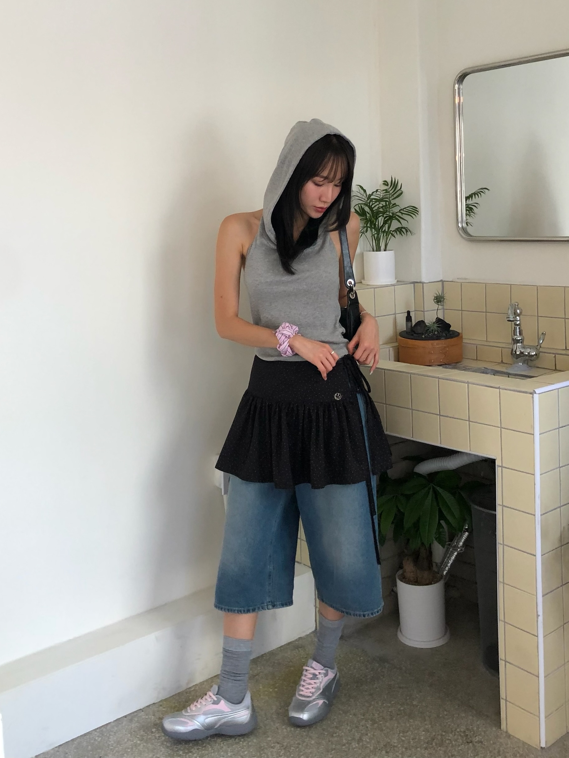 le coq sportif La Plie Silver 착용 스타일 - 5