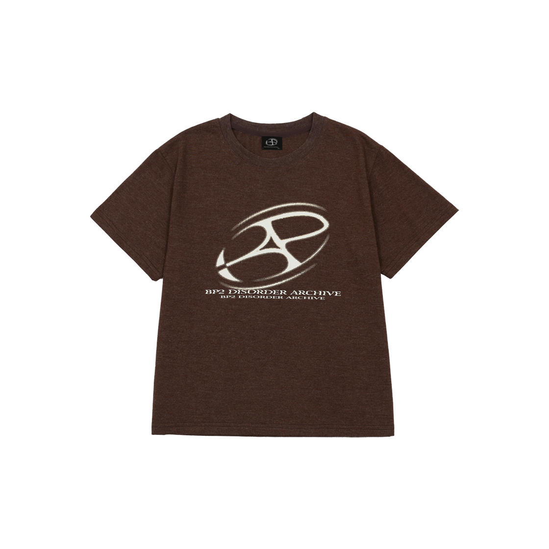 25SSS0511 BP2DISORDER Big Graphic Logo Crop Tee Brown