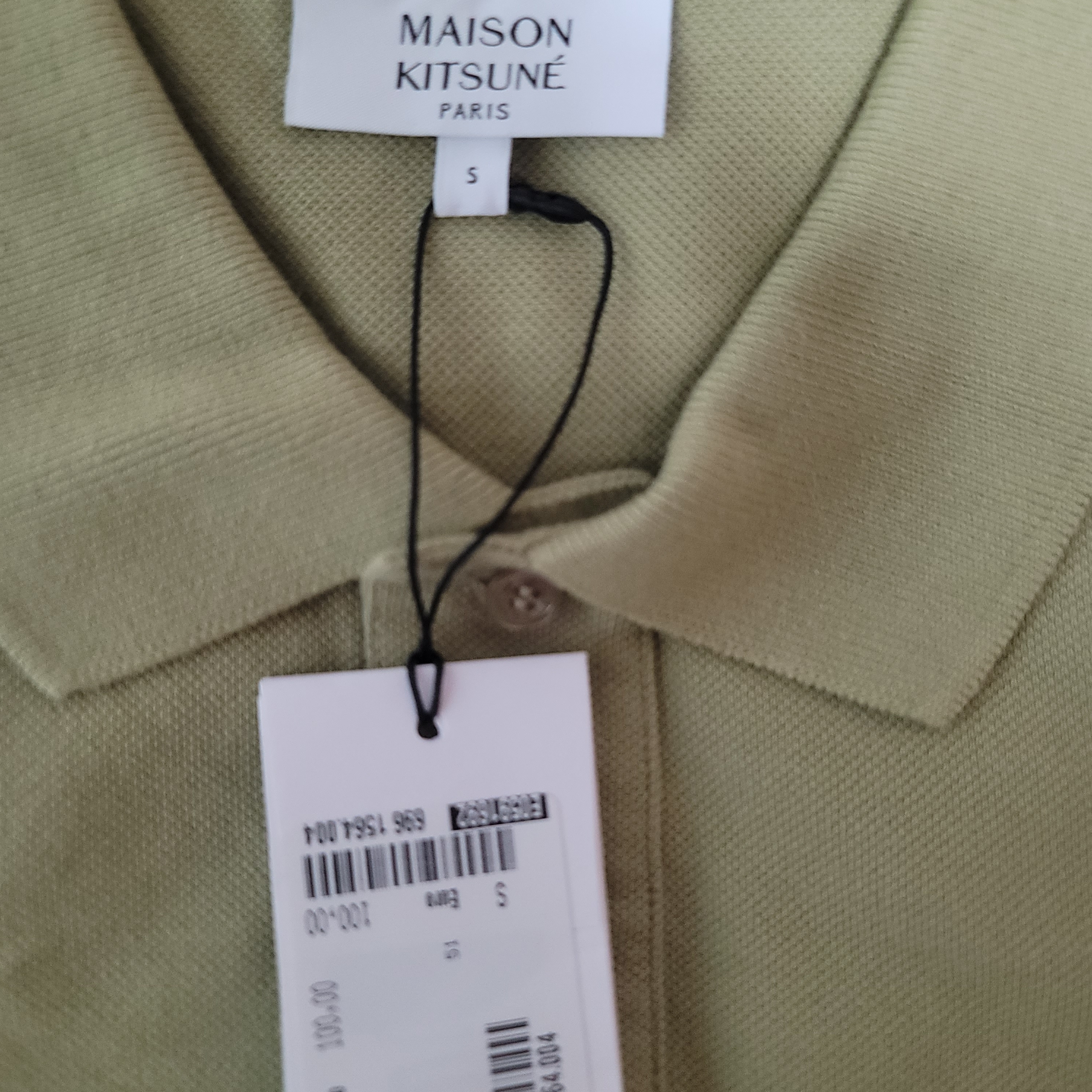 Maison Kitsune Fox Head Patch Polo Moonlight Blue 착용 스타일 - 1
