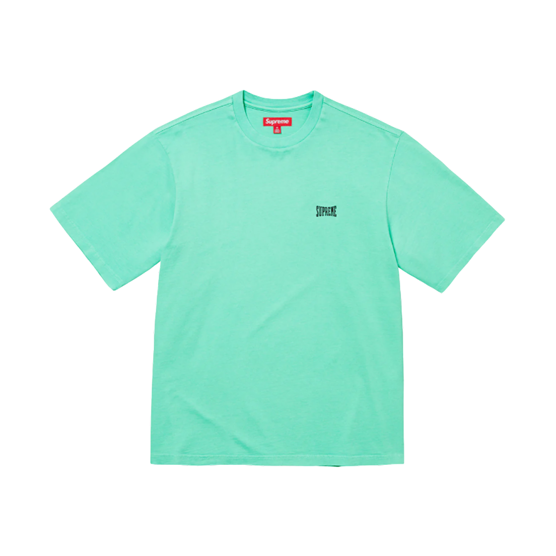 - Supreme Warm Up Washed S/S Top Aqua - 25SS