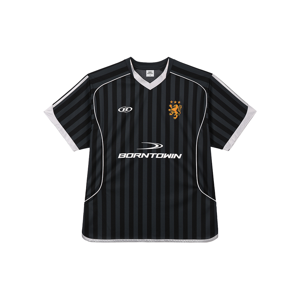 본투윈 심볼 B 사커 스트라이프 저지 블랙