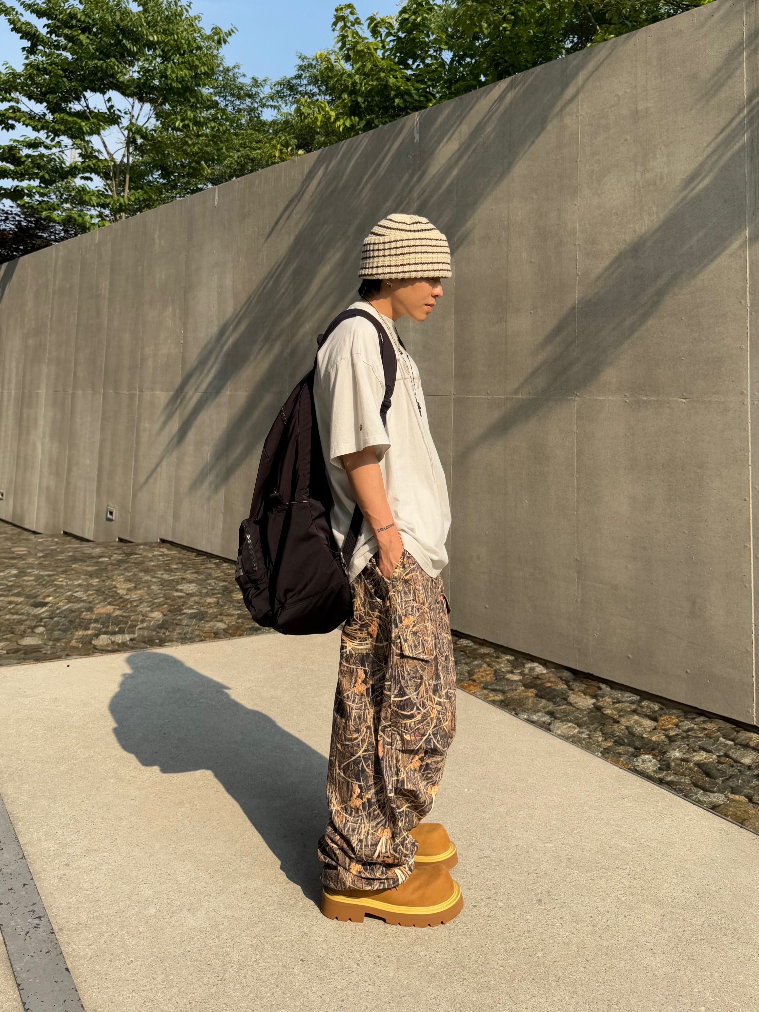 Converse x Drkshdw Oversized Backpack Black, Wapworks Wide Safety Cargo Pants Mold 착용 스타일 - 7