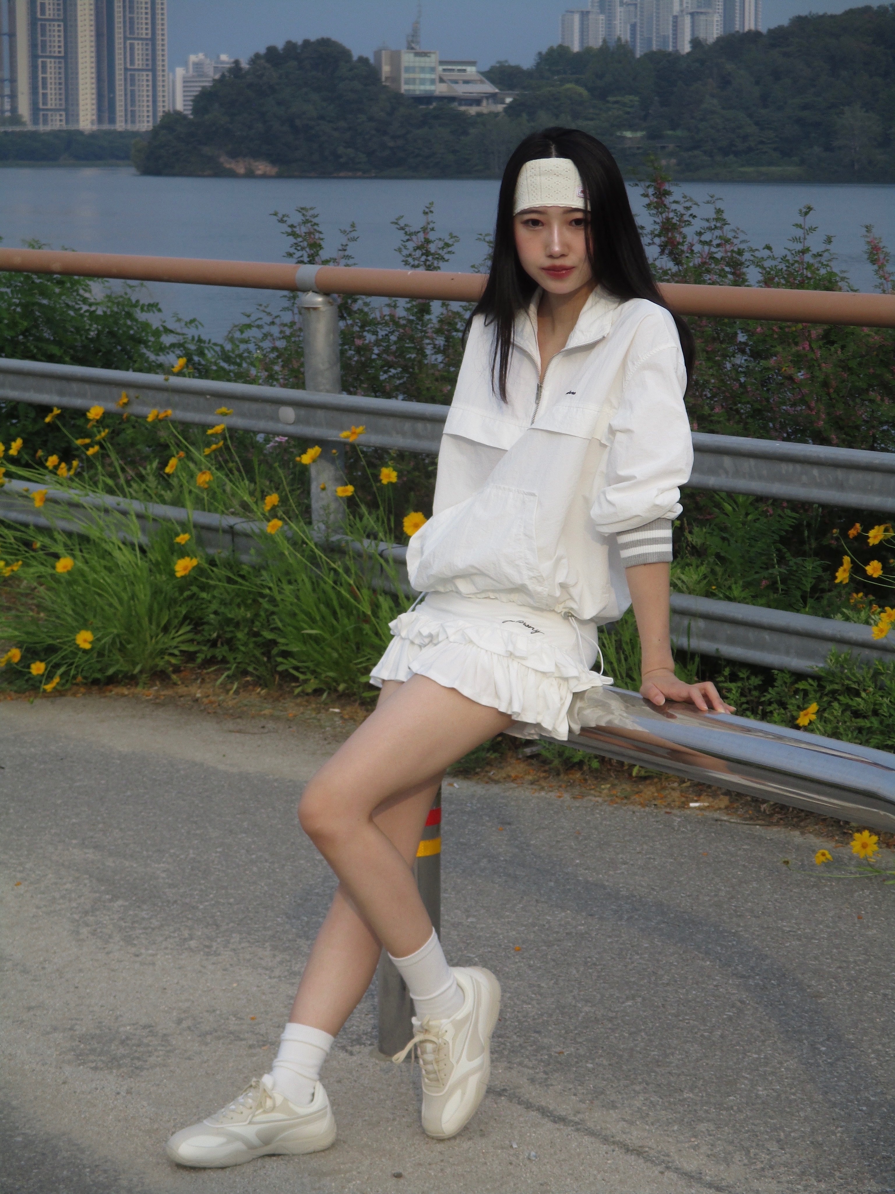 le coq sportif La Plie Beige 착용 스타일 - 3
