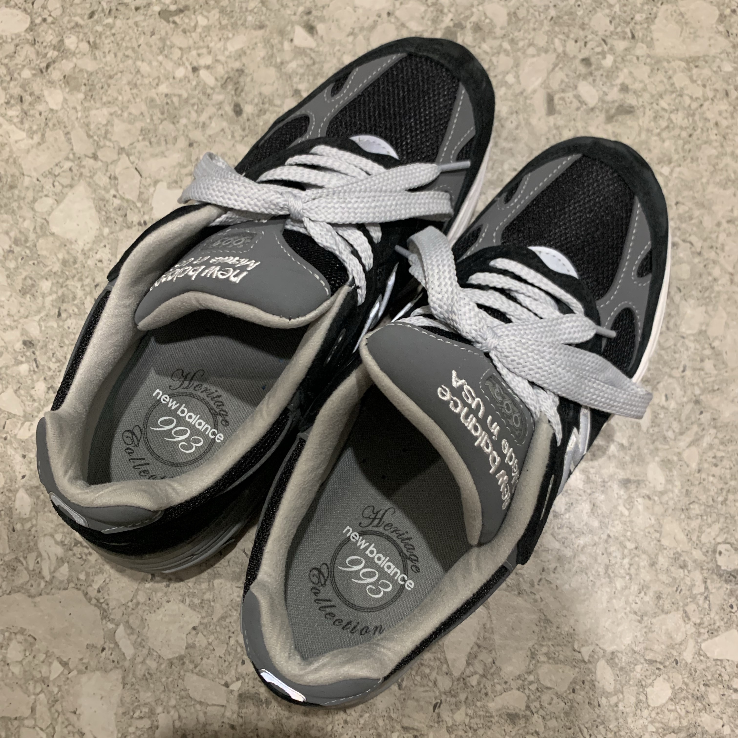 New Balance 993 Made in USA Black - D Standard 착용 스타일