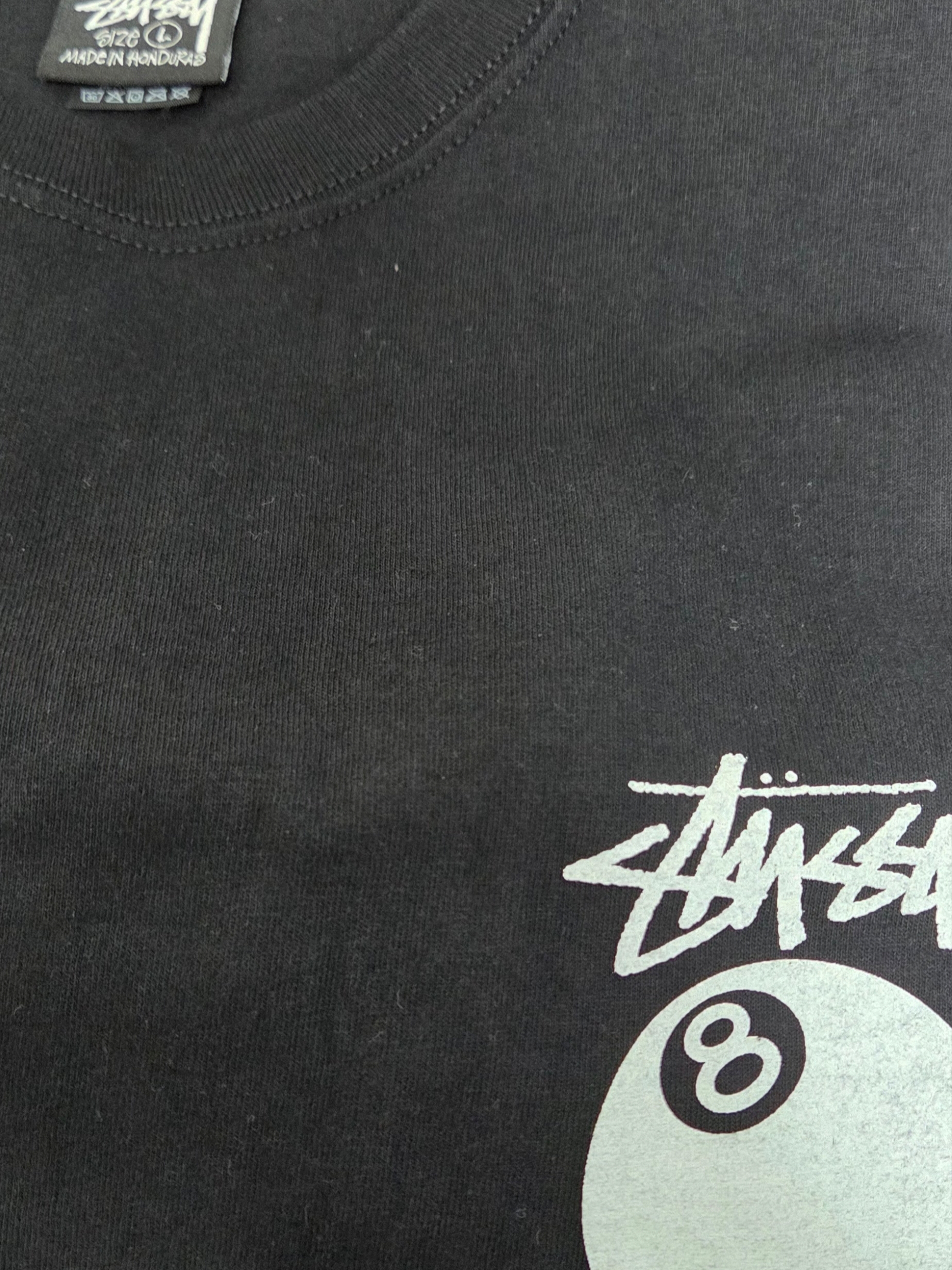 Stussy 8 Ball Pigment Dyed T-Shirt Black 착용 스타일