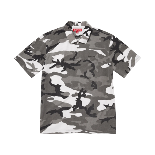 Supreme Washed Camo Polo Snow Camo - 25SS