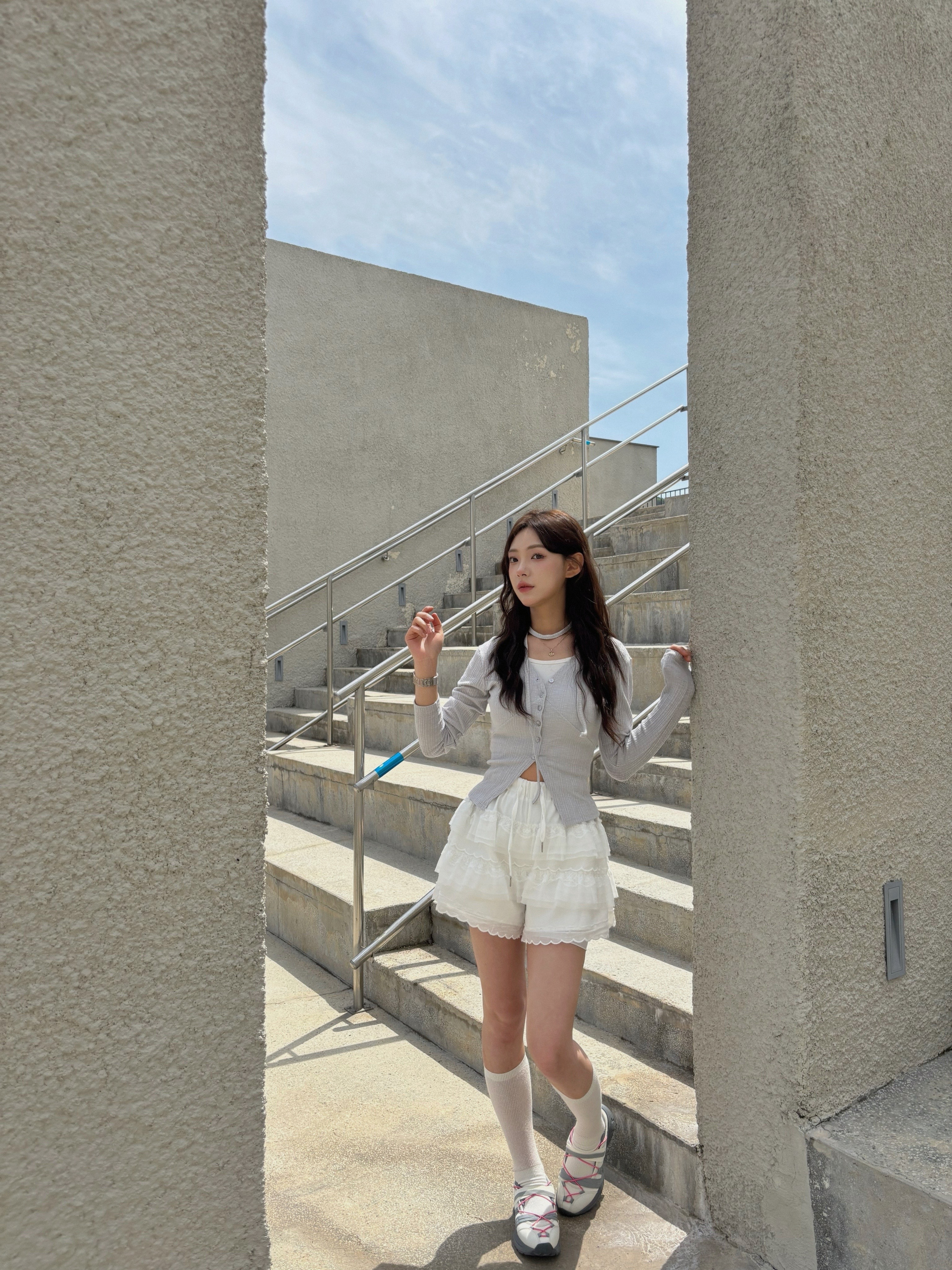 le coq sportif Reto Mary Jane Ivory 착용 스타일 - 5