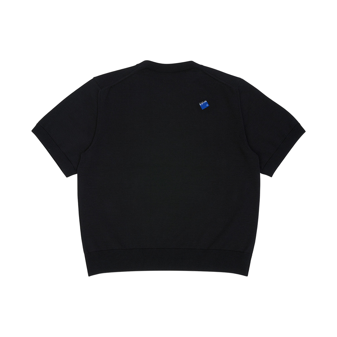 아더에러 시그니피컨트 BL 태그 하프 슬리브 니트 01 느와르(Ader Error Sig; BL Tag Half Sleeve Knit 01 Noir) - 2