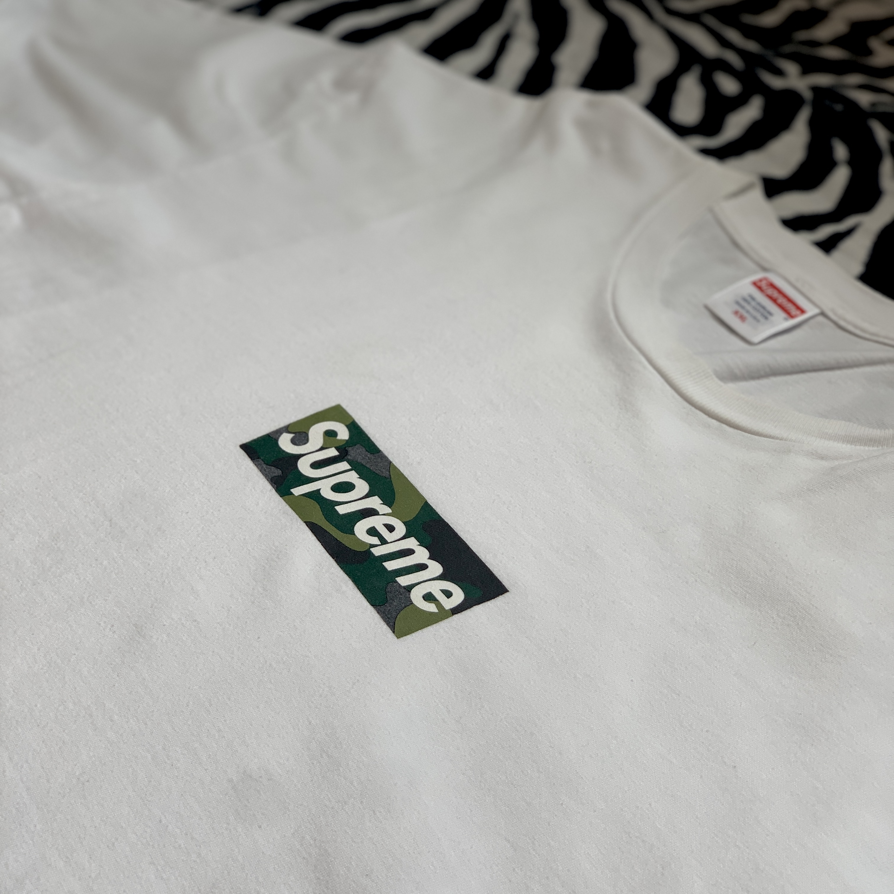 Supreme Box Logo T-Shirt White - 23FW 착용 스타일