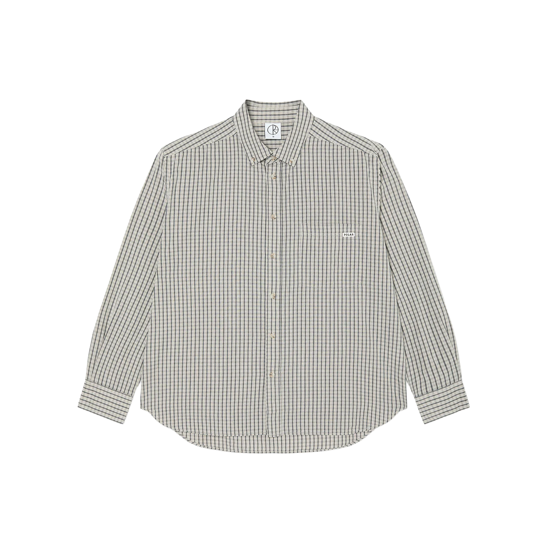 P000BKCY Polar Skate Co. Ben Ls Shirt Ivory Check