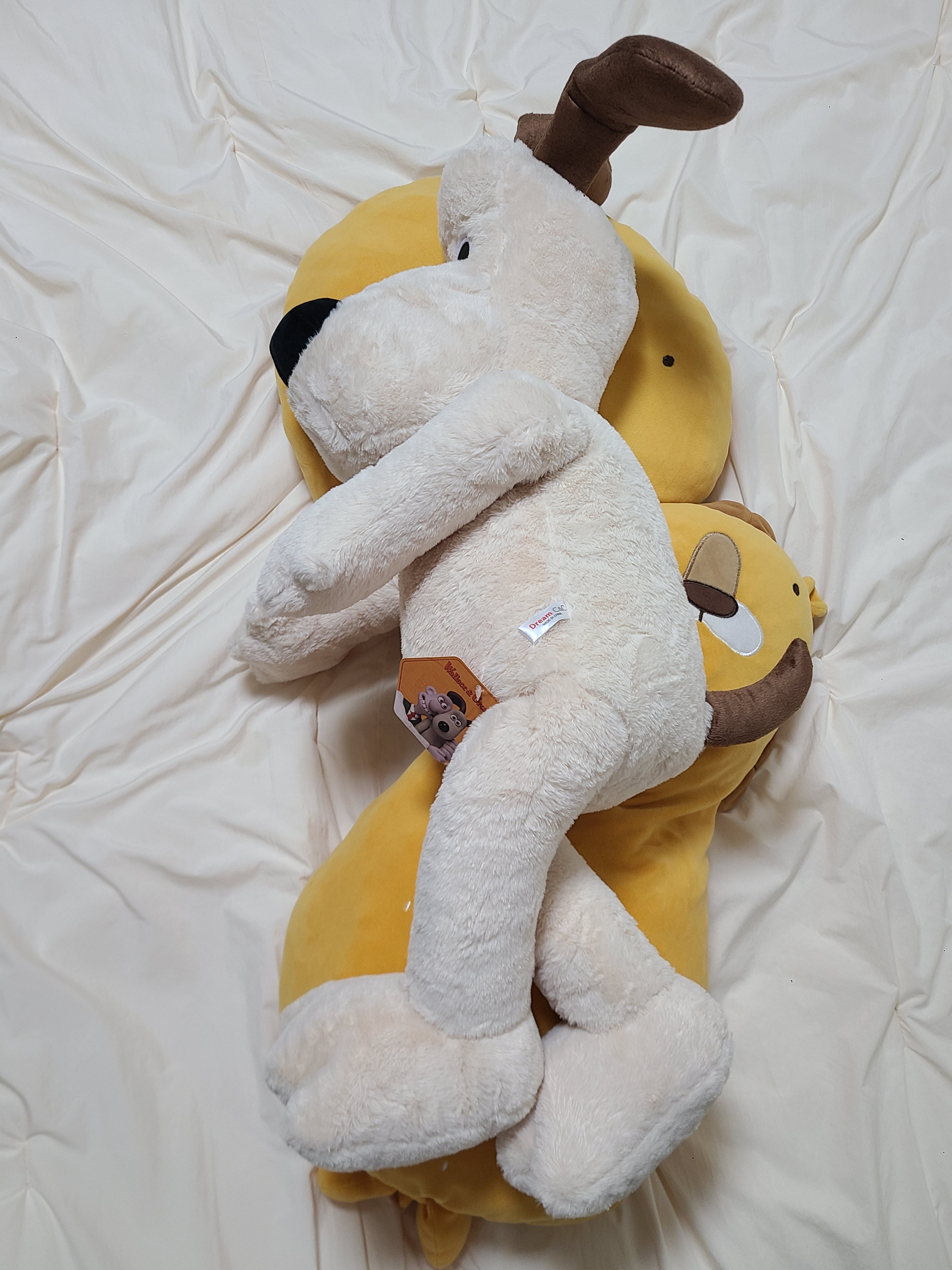 Dream C&C Wallace & Gromit Plush Big Body Pillow 70cm 착용 스타일 - 1