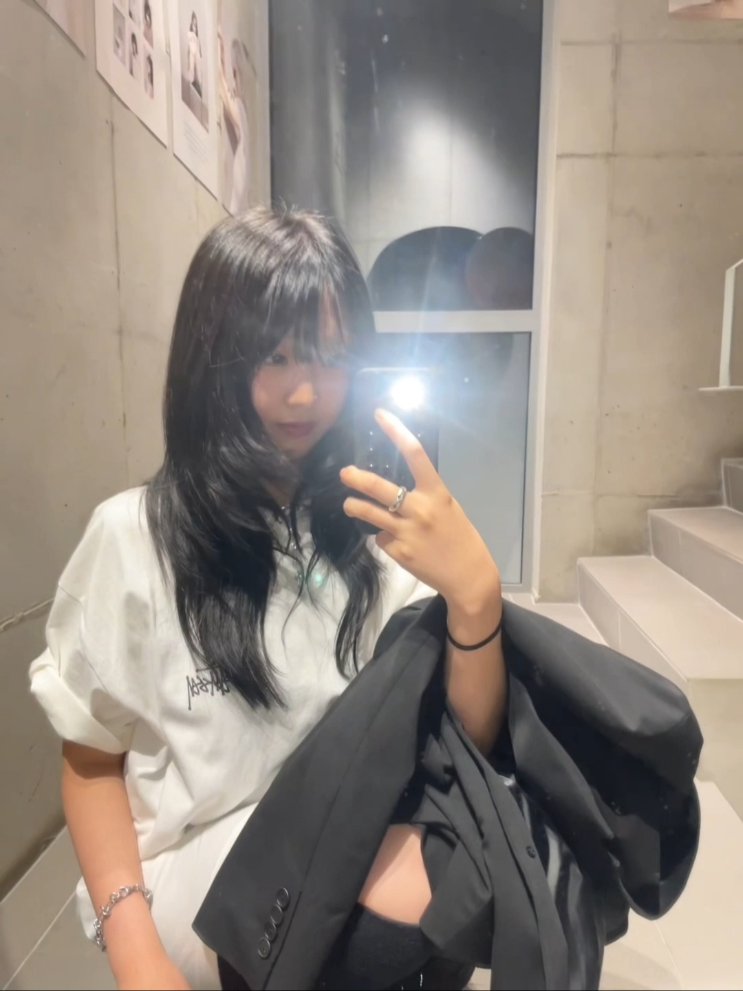 (W) Y-3 Running Short Leggings Black, Stussy Basic Stussy T-Shirt White 2024, 2025 착용 스타일 - 3