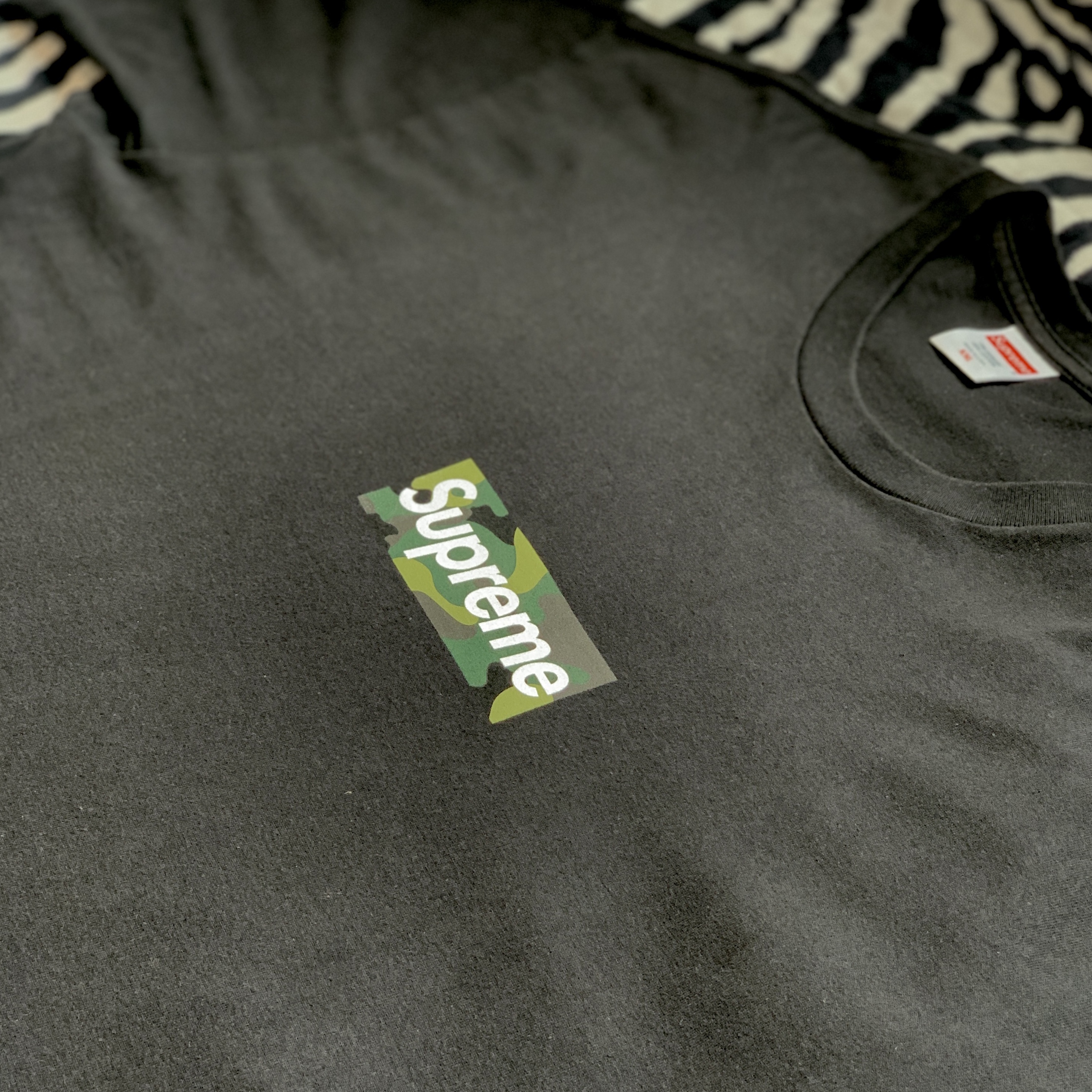 Supreme Box Logo T-Shirt Black - 23FW 착용 스타일