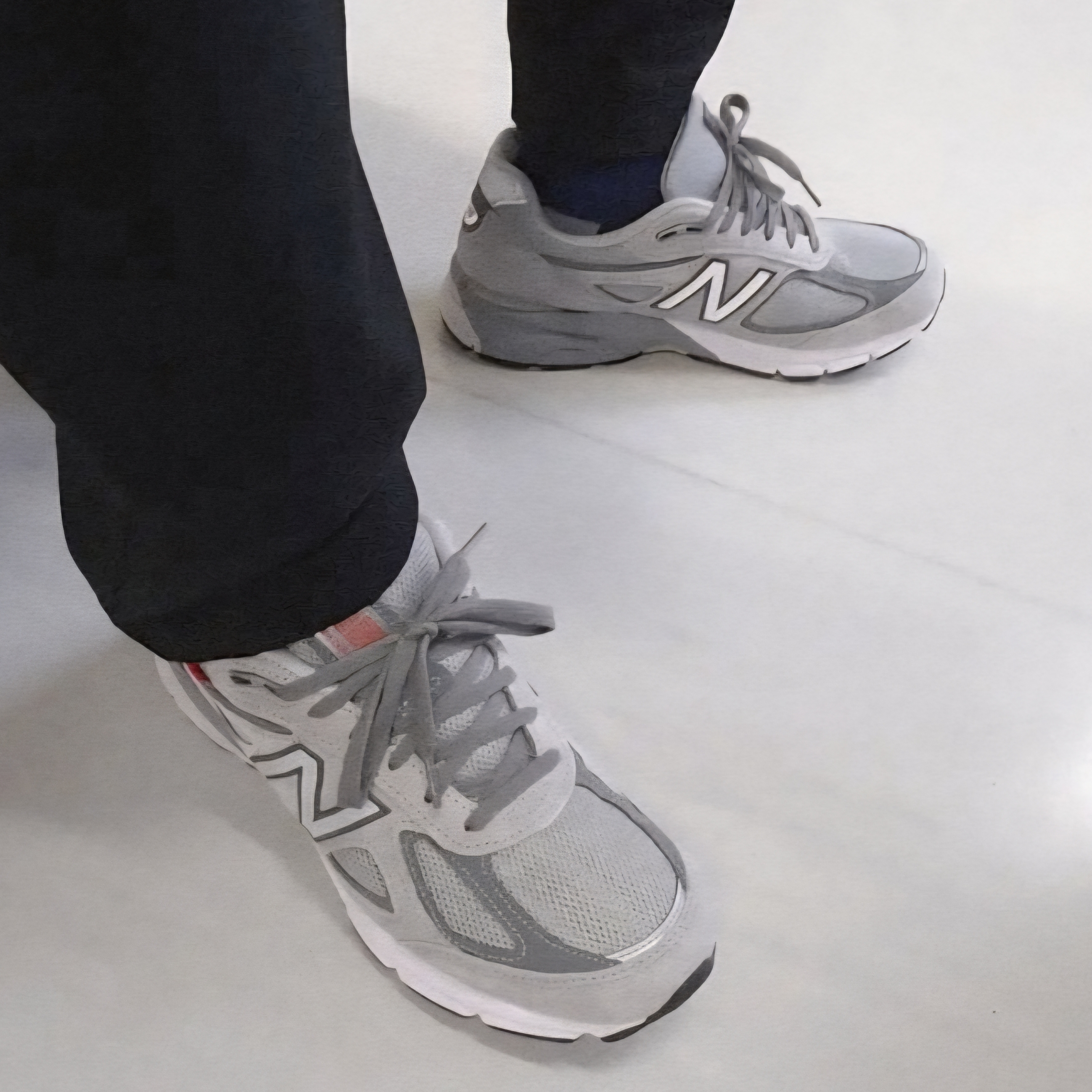 New Balance 990vs4 Made in USA Grey 착용 스타일