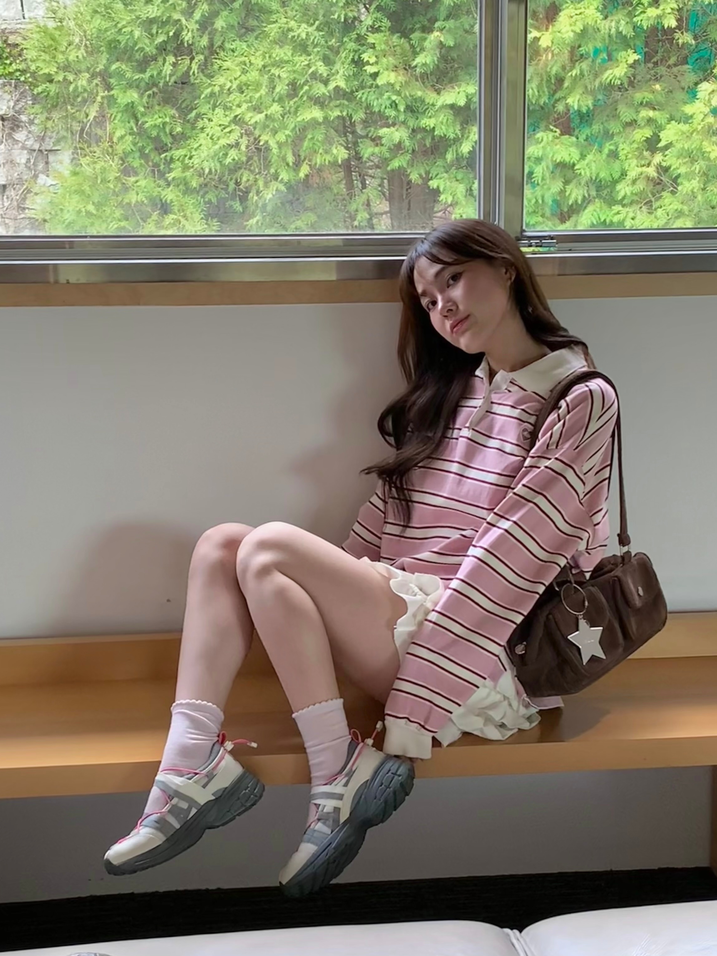 le coq sportif Reto Mary Jane Ivory 착용 스타일 - 3