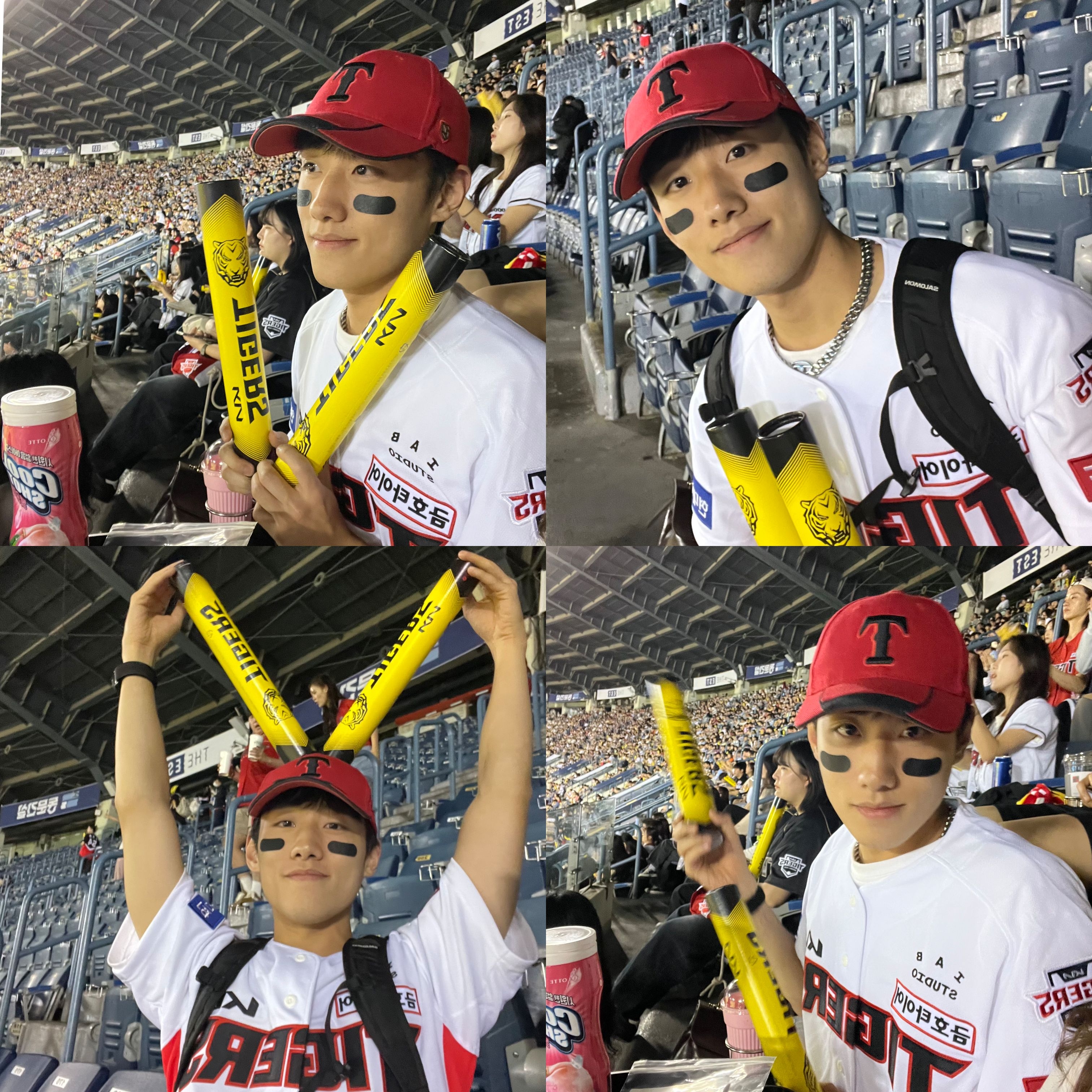 Kia Tigers x IAB Studio 25 Authentic 09 Old Cap Red, Kia TIgers x IAB Studio 24 Authentic Home Uniform White (Non Marking Ver.) 착용 스타일