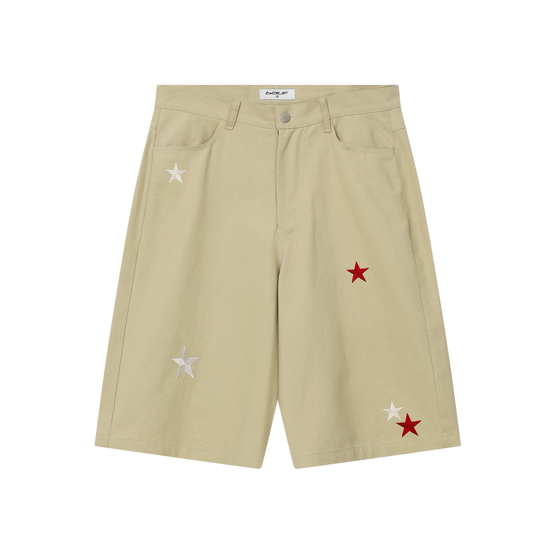 BB25HS-UBEG5 BAUF Star Symbol Half Pants Beige