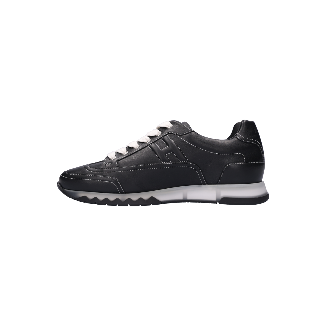 IT322N92JQQN HERMES Trail Sneakers in Calfskin Noir Size 40 - #2