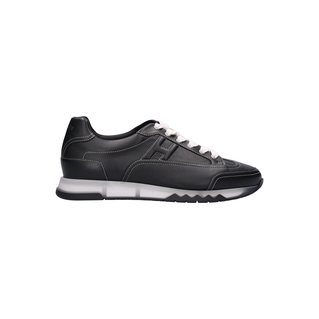 IT322N92JQQN HERMES Trail Sneakers in Calfskin Noir Size 40 - 대표 이미지 #1
