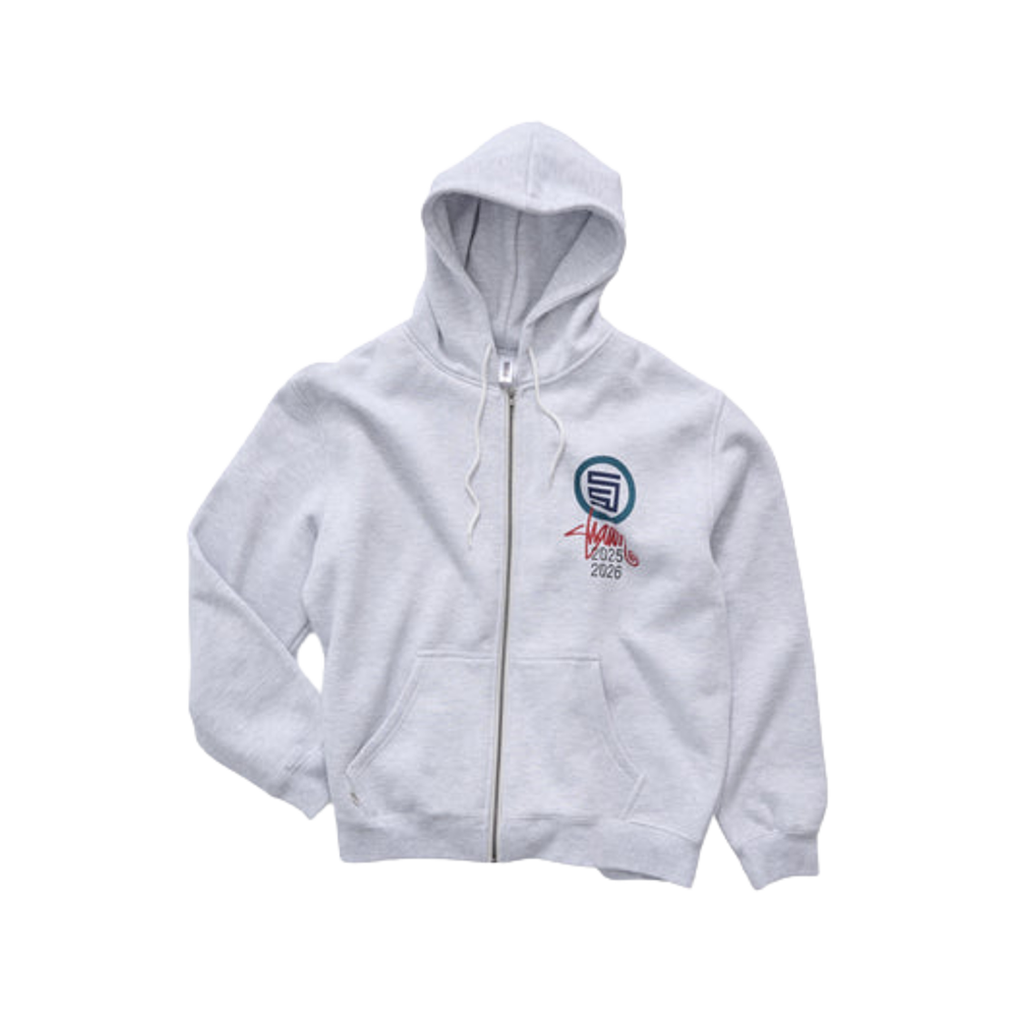 에스더블 25/26 집 스루 후드 그레이 헤더(S/Double 25/26 Zip Through Hoodie Grey Heather)