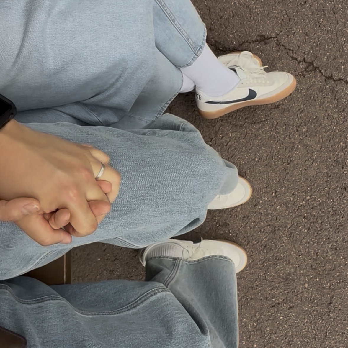 (W) Nike Killshot 2 Sail Midnight Navy, Nike x J.Crew Killshot 2 Sail Midnight Navy 착용 스타일 - 2