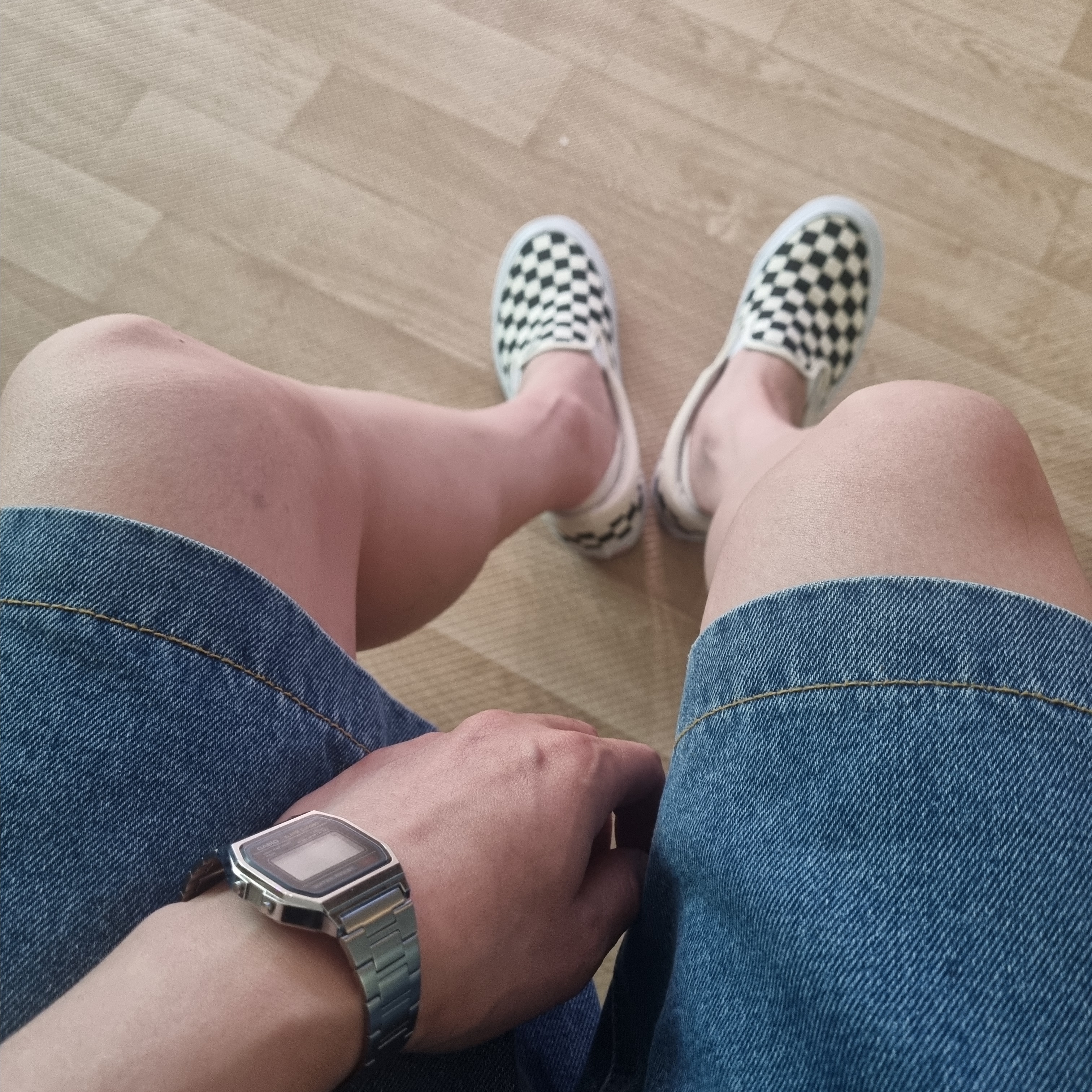 Vans Vault OG Classic Slip-On Checkerboard 착용 스타일