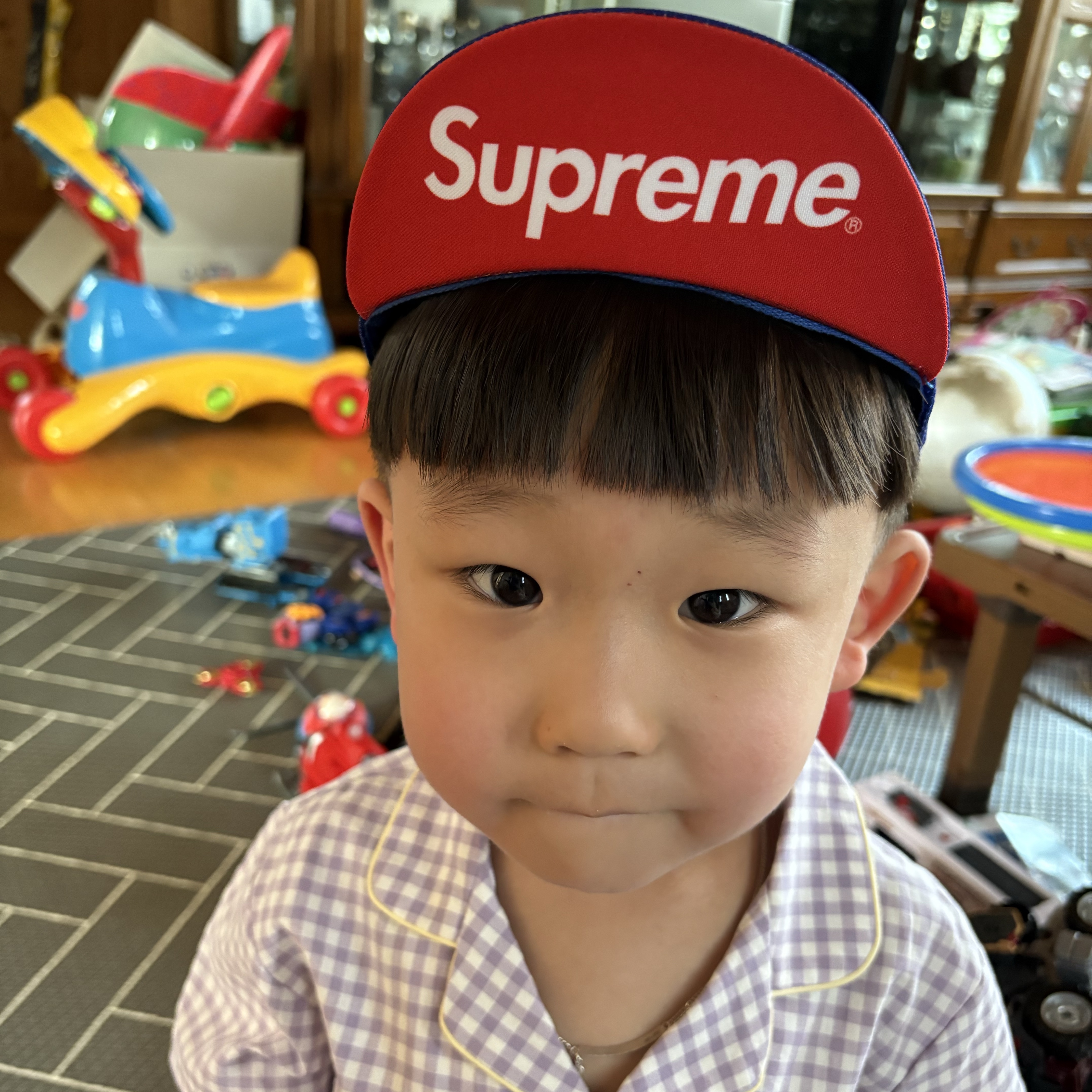 Supreme x SpongeBob SquarePants Castelli Cycling Cap Blue - 25SS 착용 스타일 - 1