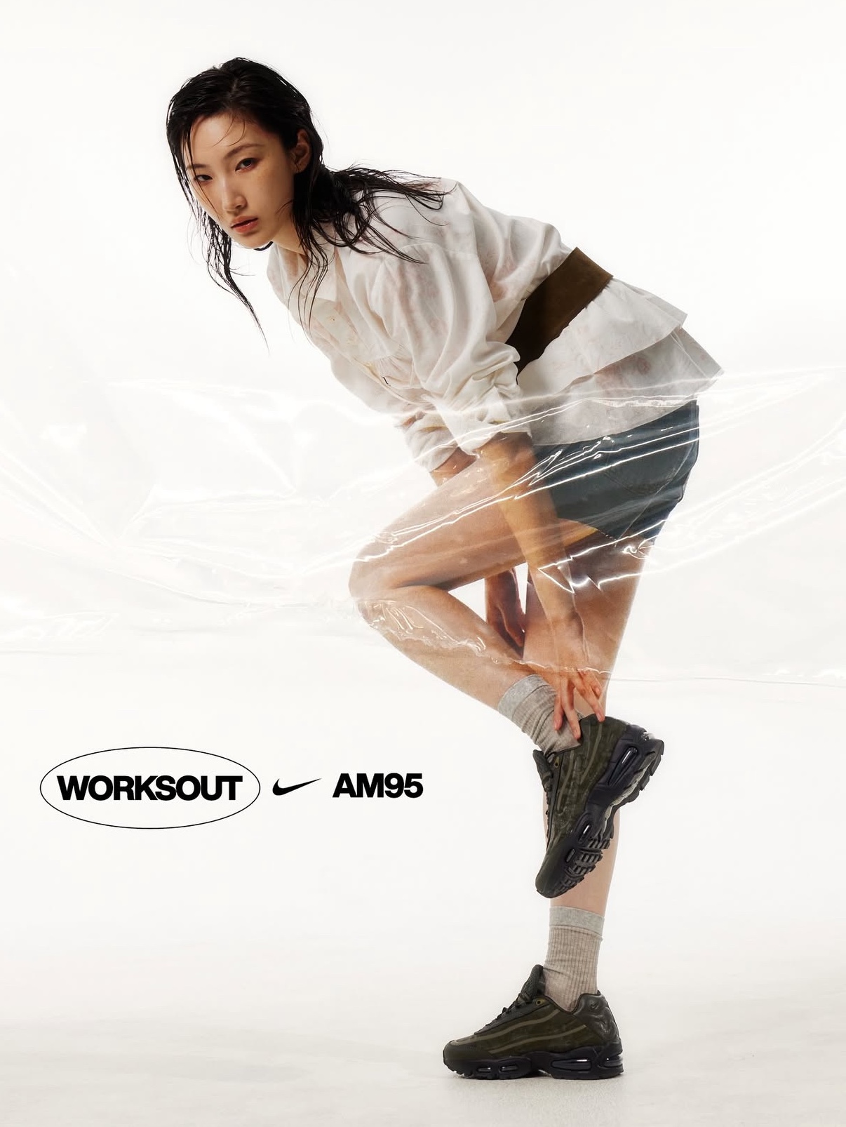 Nike x Worksout Air Max 95 Black Anthracite, Nike x Worksout Air Max 95 Medium Olive and Sequoia 착용 스타일 - 4