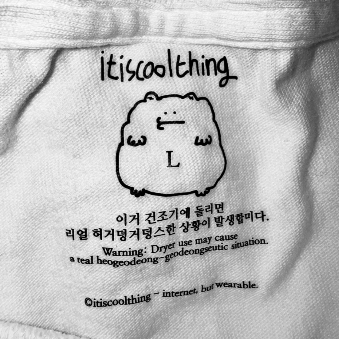 잇츠쿨띵 뚱민철 티셔츠 화이트(itiscoolthing Dung Mincheol T-Shirts White) - 5