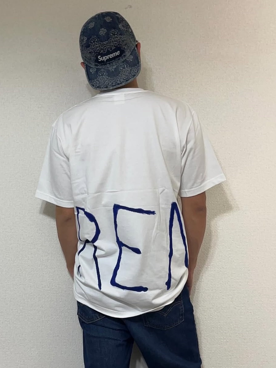 Supreme Painted T-Shirt White - 25SS 착용 스타일