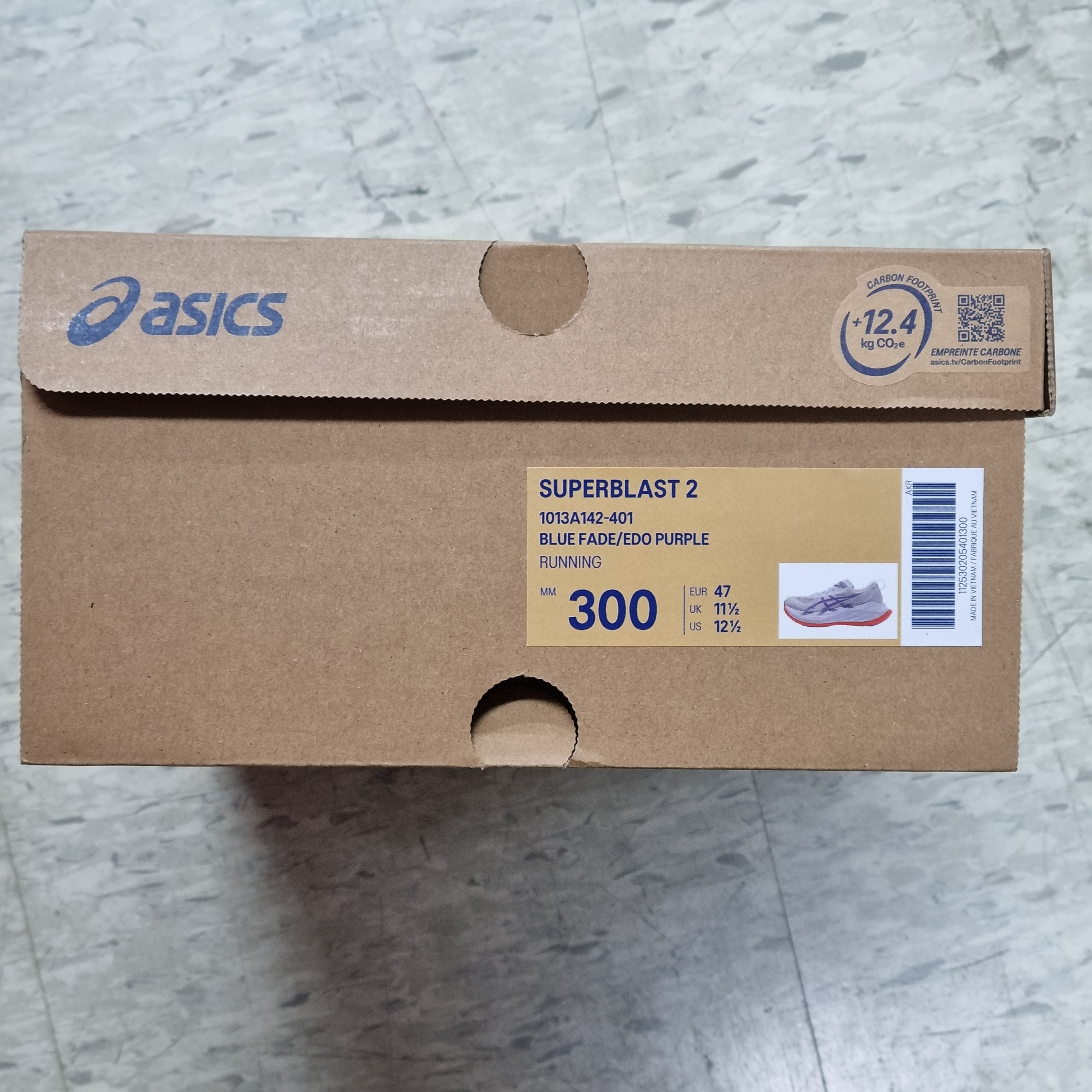 Asics Superblast 2 Blue Fade Edo Purple 착용 스타일