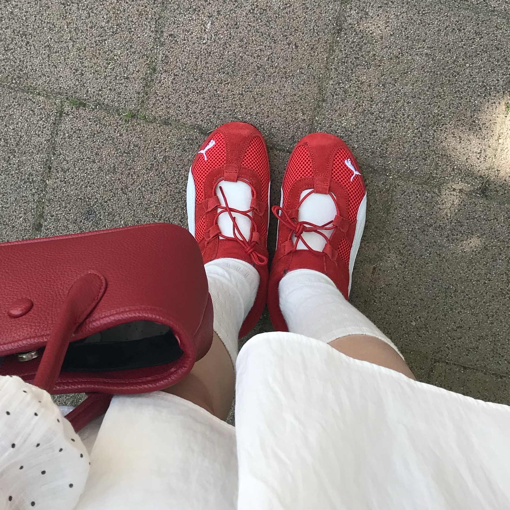 (W) Puma Speedcat Go For All Time Red Puma White 착용 스타일