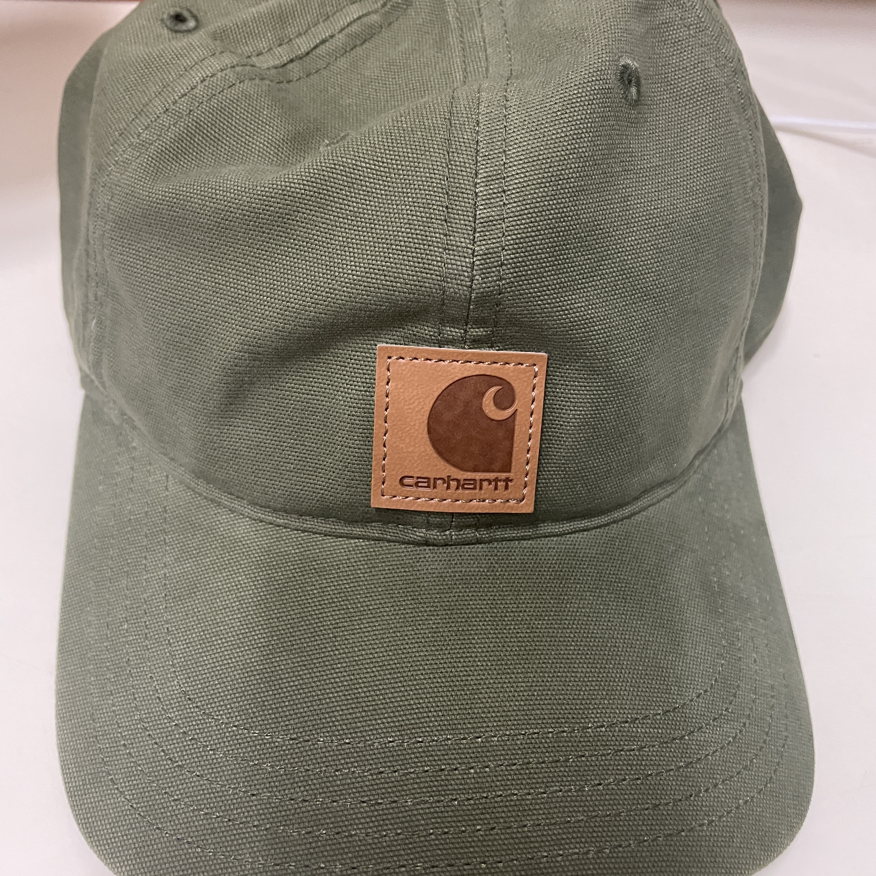 Carhartt Canvas Cap Army Green 착용 스타일